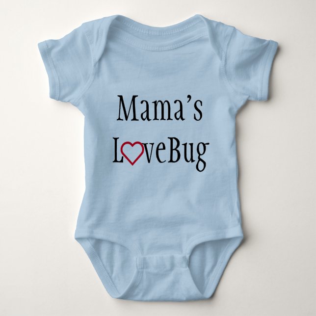 Body Para Bebê Roupa do bebê - a LoveBug do Mama - azul (Frente)