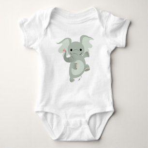 Body Para Bebê Roupa do bebê do elefante dos desenhos animados d