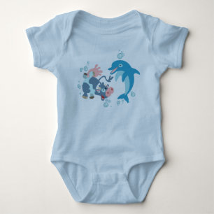 Body Para Bebê Roupa do bebê dos desenhos animados Seacow e do