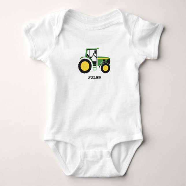Body Para Bebê Roupa do design de GreenTractor (Frente)