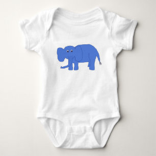 Body Para Bebê Roupa do elefante do bebê azul