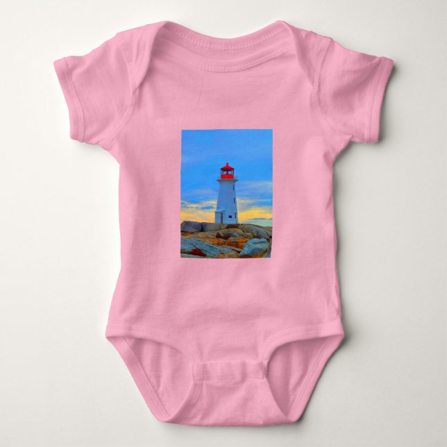 Body Para Bebê Roupa do farol da Peggy (Frente)