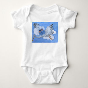 Body Para Bebê Roupa dos bebés e da cegonha do vôo