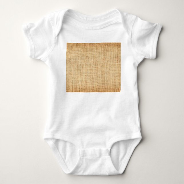 Body Para Bebê Roupa natural, fundo texturizado. (Frente)