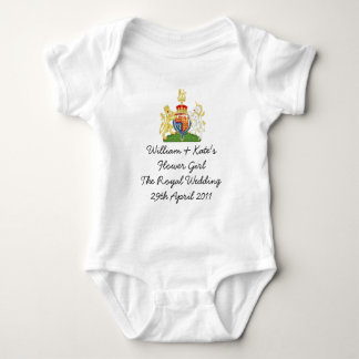 Body Para Bebê Roupa para garotas da Royal Wedding Flower