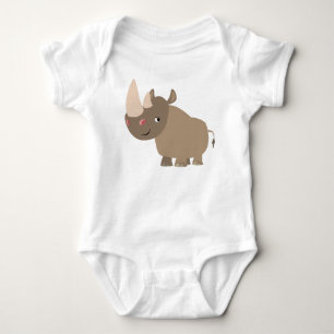 Body Para Bebê Roupa quieto do bebê do rinoceronte dos desenhos