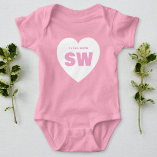 Body Para Bebê Roupa Rosa Personalizada para Recém-Nascido com Mo