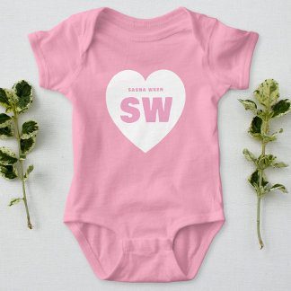 Body Para Bebê Roupa Rosa Personalizada para Recém-Nascido com Mo