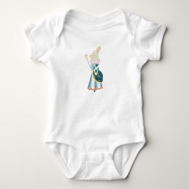 BODY PARA BEBÊ ROUPAGEM DE CRIANÇA DA FLORESTA - COELHO (Frente)