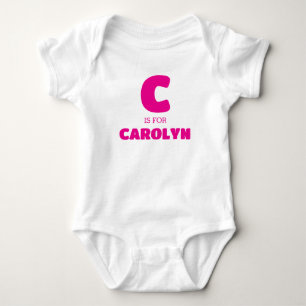 Body Para Bebê Roupas de bebê com a letra C, macacão com o nome d