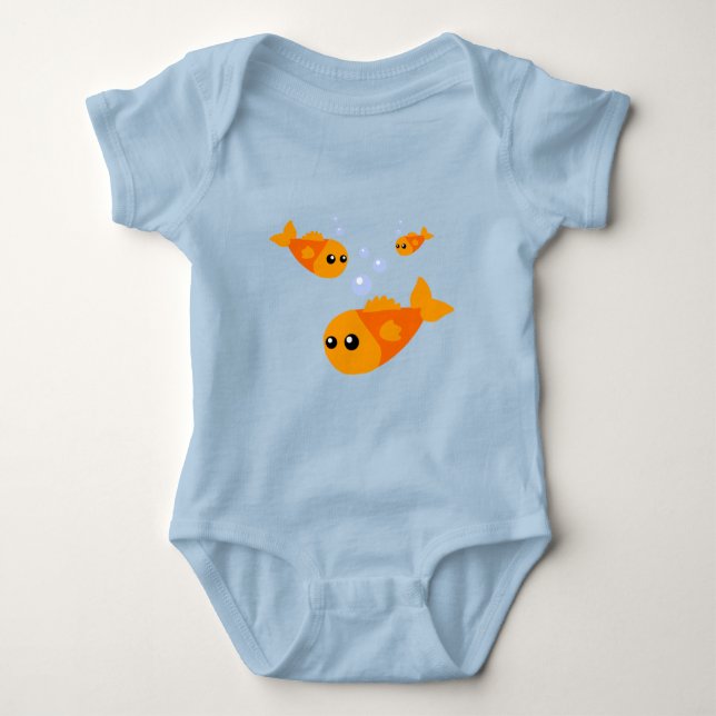 Body Para Bebê Roupas De Bebê De Peixe Cujo (Frente)