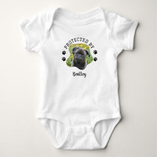 Body Para Bebê Roupas de Bebê Foto Protegidas Pelo Cachorro Perso