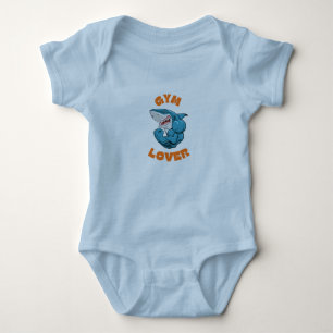 Body Para Bebê Roupas de Bebê Funny Shark Pai Fitness Presente 