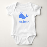 Roupas de bebê personalizadas com baleia de desenh