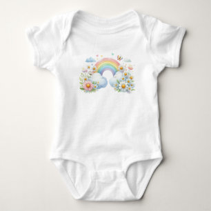 Body Para Bebê Roupas de Bebê T-Shirt-Pastel Primavera
