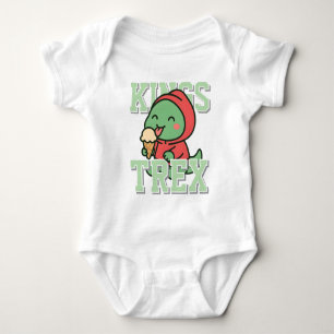 Body Para Bebê Roupas Unisex de Dinossauro T-Rex Fofo para Homem 