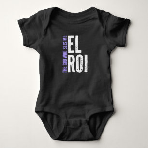 Body Para Bebê Roxo Negrito El Roi - O Deus Que Me Vê