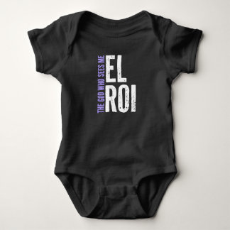 Body Para Bebê Roxo Negrito El Roi - O Deus Que Me Vê