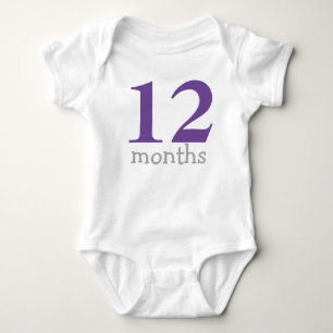 Body Para Bebê Roxo Personalizado Bebê Mensal