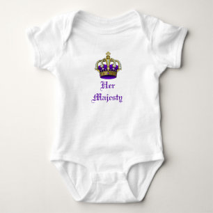 Body Para Bebê Royal Baby Crown Prince ou Princess Creeper