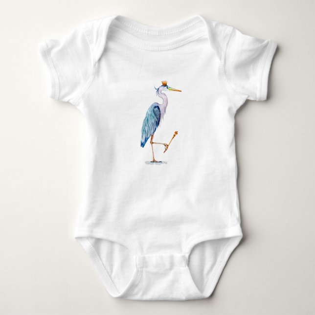 Body Para Bebê Royal Blue Heron (Frente)