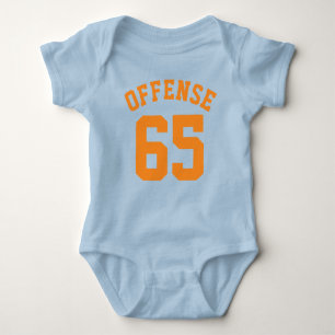 Body Para Bebê Royal Blue & Orange Baby Sports Jersey Design