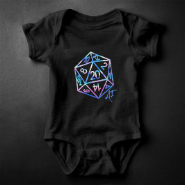 Body Para Bebê RPG Crit AF | Aurora Fantasy Tabletop Gamer Dice