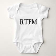 RTFM Leia o ******* Manual T-Shirt recém-nascido e