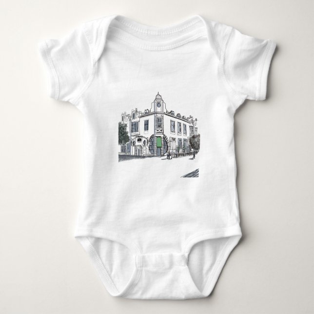 Body Para Bebê rua da cidade antiga (Frente)