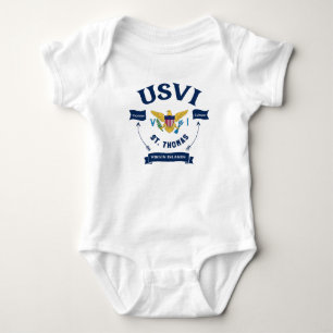 Body Para Bebê Rua de Bandeira das Ilhas Virgens Americanas Thoma