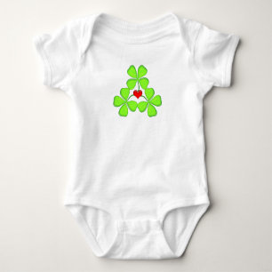 Body Para Bebê rua de trevo irlandês de quatro folhas. Patrick.