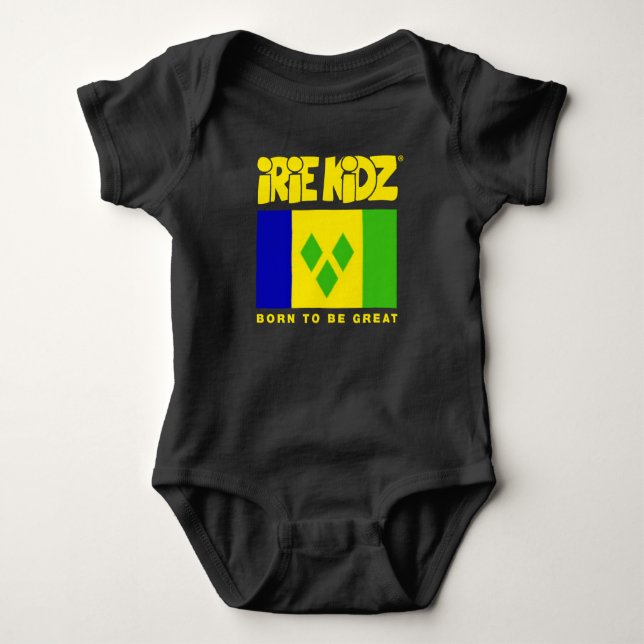 Body Para Bebê Rua RiE KiDZ®. Baby Bodysuit de Vincent Flag (Frente)