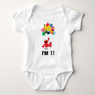 Body Para Bebê Rua Sésamo Elmo & Pals - primeiro aniversario