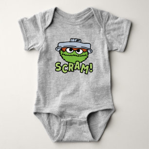 Body Para Bebê Rua Sésamo Oscar, o Grouch Scram!