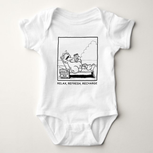 Body Para Bebê Rua Sésamo | Recarregação de atualização do Big Bi (Frente)