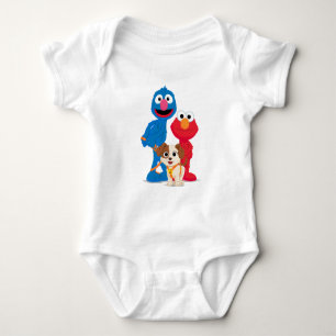 Body Para Bebê Rua Sésamo Tango Com Grover E Elmo