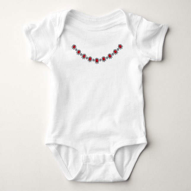 Body Para Bebê Ruby Socialite Necklace (Frente)