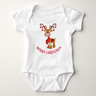 Body Para Bebê Rudolph Face Máscara de Reindeer de Natal 2020