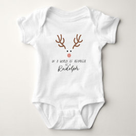 Body Para Bebê Rudolph Red Nosed Cute