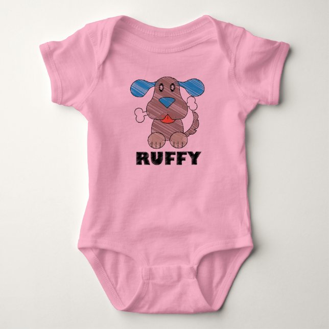 Body Para Bebê Ruffy -  de biquetê de Baby Jersey (Frente)