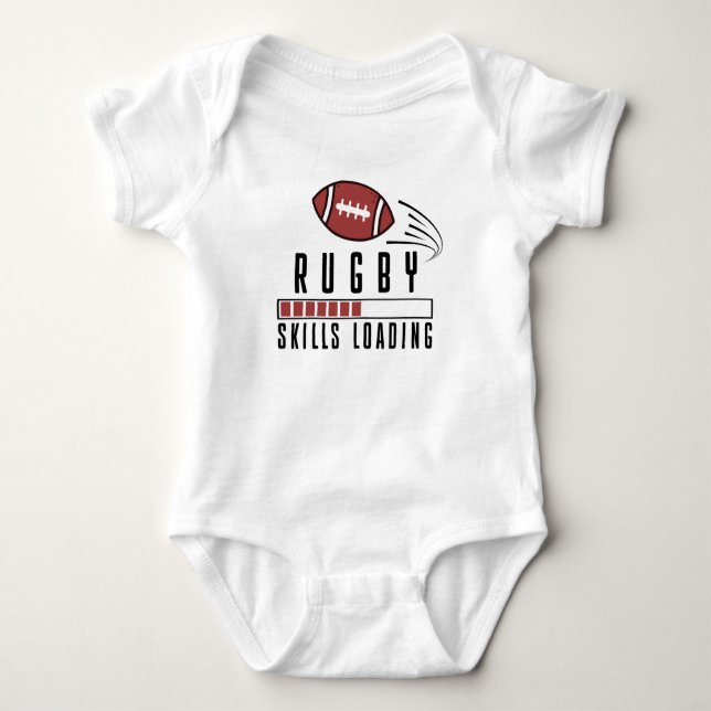 Body Para Bebê Rugby Criança Rugby Skills Loading Cute Rugby (Frente)