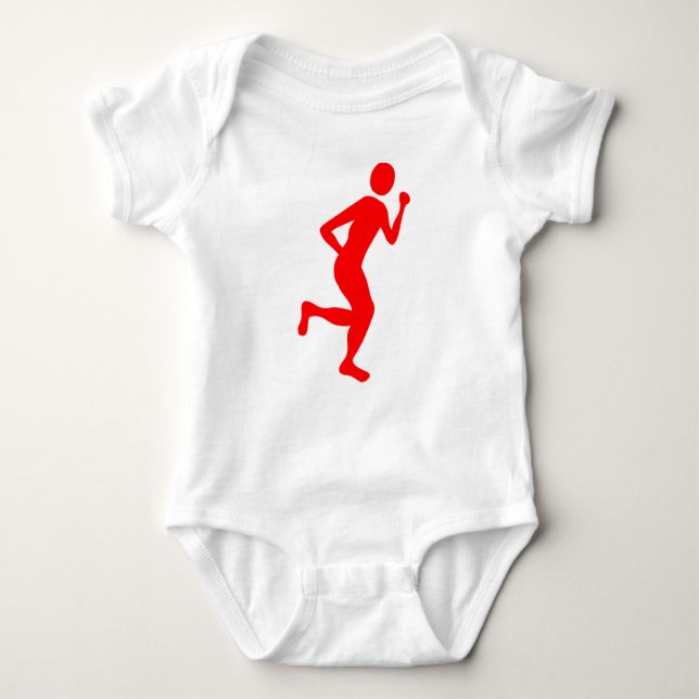 Body Para Bebê Runner (Masculino) - Vermelho (Frente)