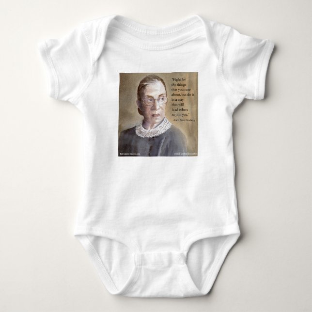 Body Para Bebê Ruth Bader Ginsburg & Citação (Frente)