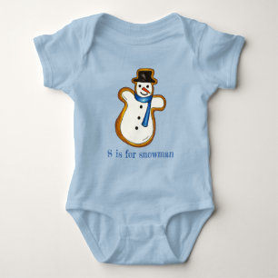 Body Para Bebê S é para Férias de Natal do Homem de Neve Snowman