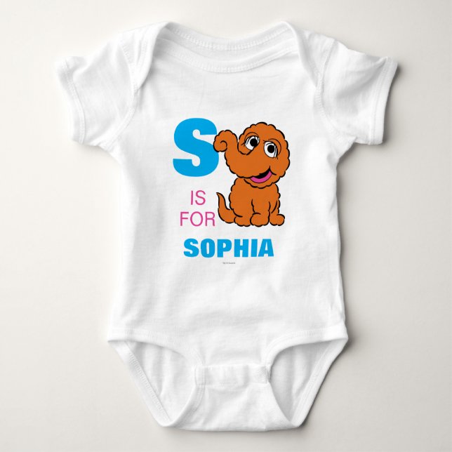 Body Para Bebê S é para Snuffleupagus | Adicione seu nome (Frente)