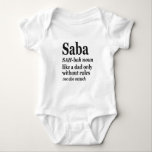 Body Para Bebê Saba Hebrew Vovô Definição Judaica Hanukkah Gif<br><div class="desc">Saba Funny Hanukkah - Camisa de Definição</div>