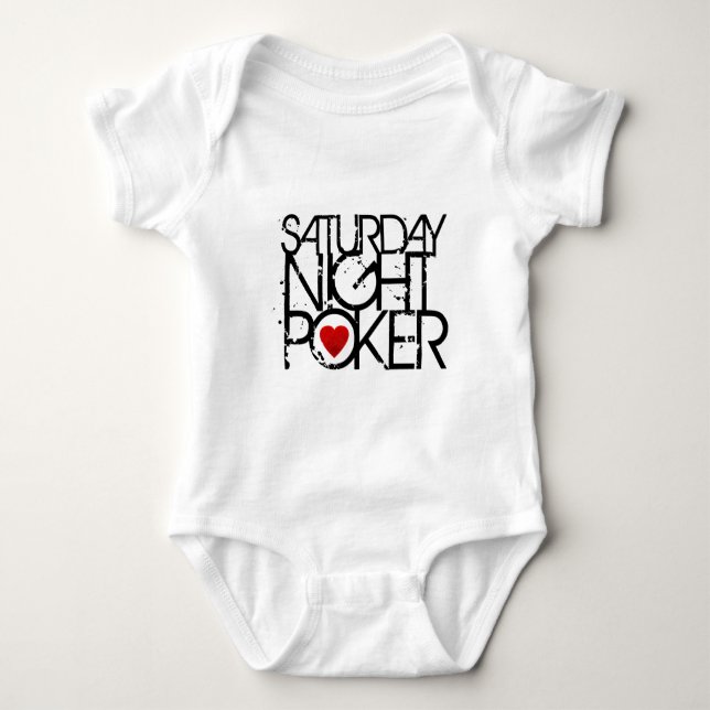 Body Para Bebê Sábado à noite póquer (Frente)
