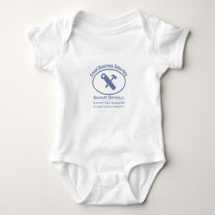 Body Para Bebê Sábado das Pequenas Empresas - Azul Ferragens