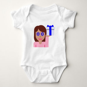Body Para Bebê sacudir de cabelo chanukkah emoji