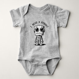 Body Para Bebê Sad Robot - Preciso De Uma Reinicialização